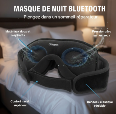 Masque de Sommeil Bluetooth 3D
